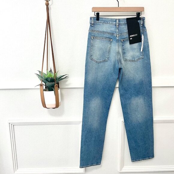 NWT ASKK NY Straight Firebird Jeans W1231K675FIR Size 28 - Picture 5 of 8